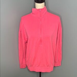 Lou & Grey Women’s Pink Quarter-Zip Pullover Sz M